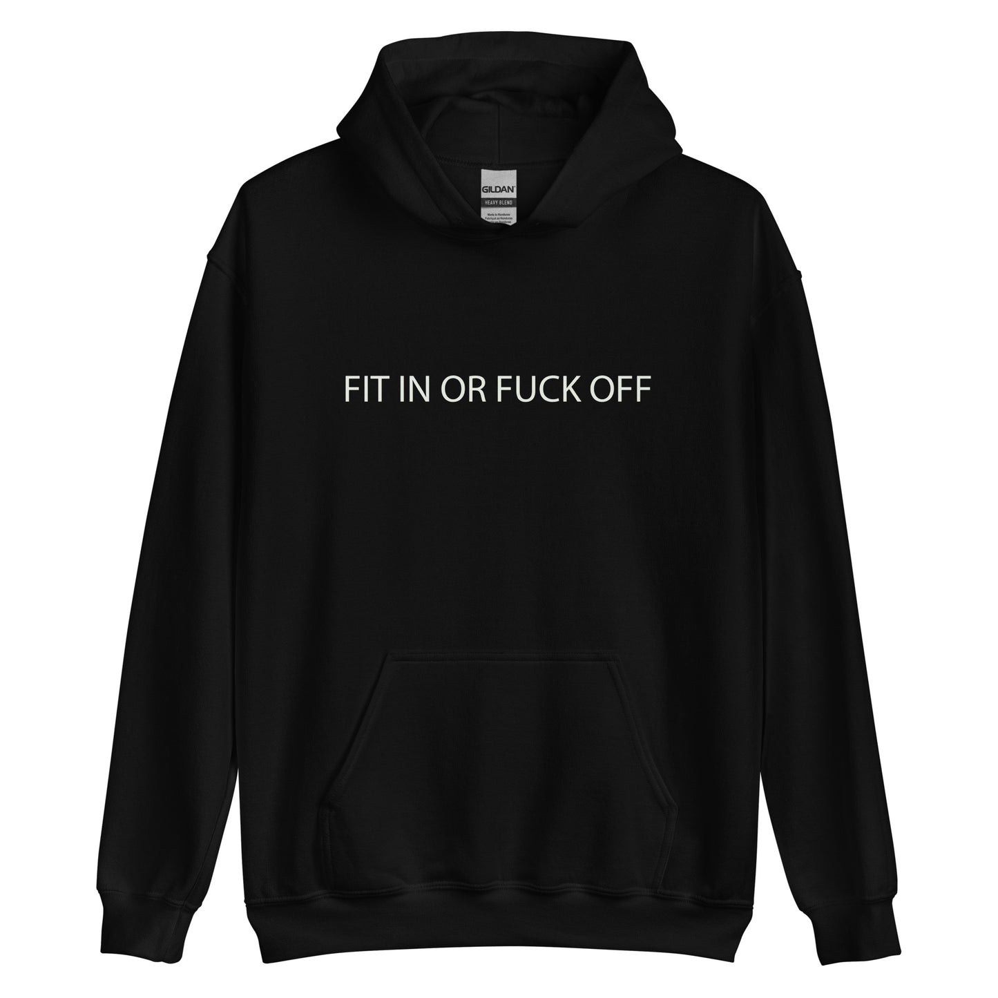 fit in or fuck off hoodie
