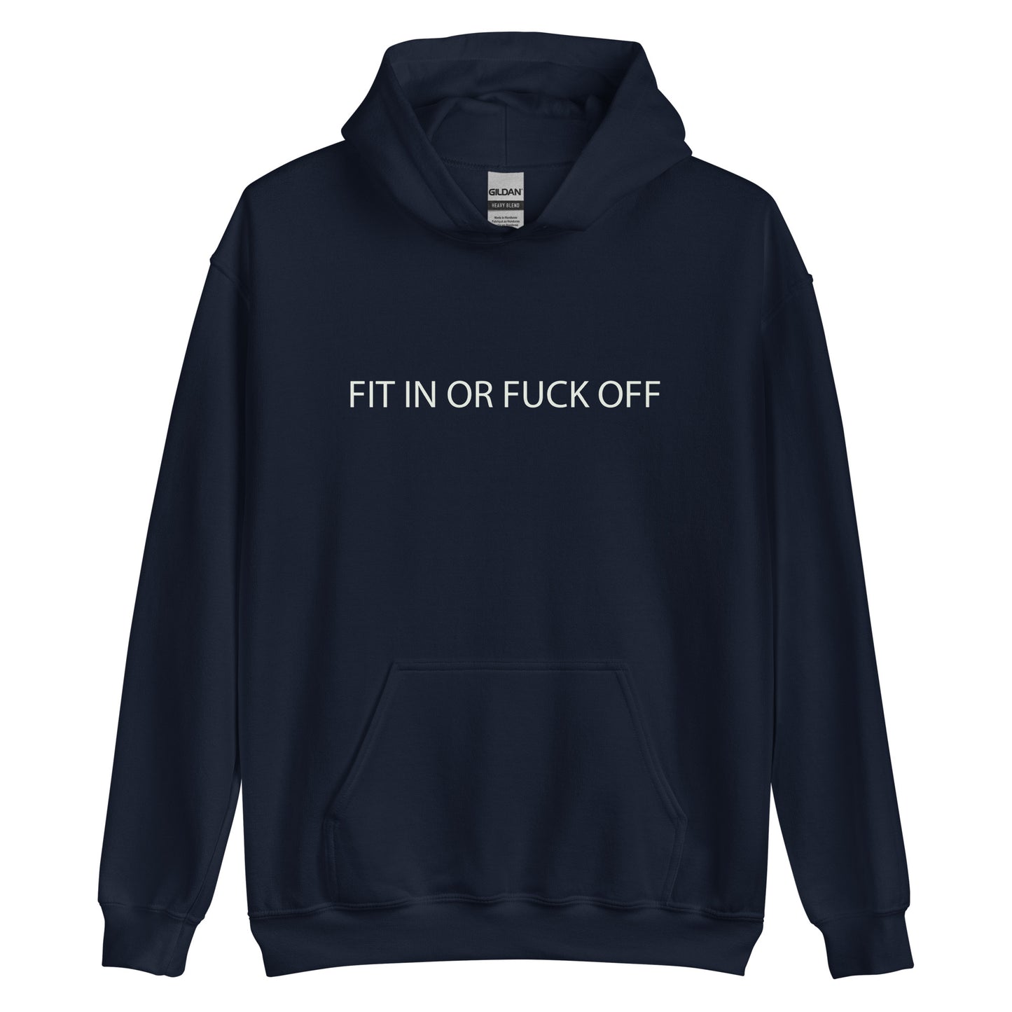 fit in or fuck off hoodie